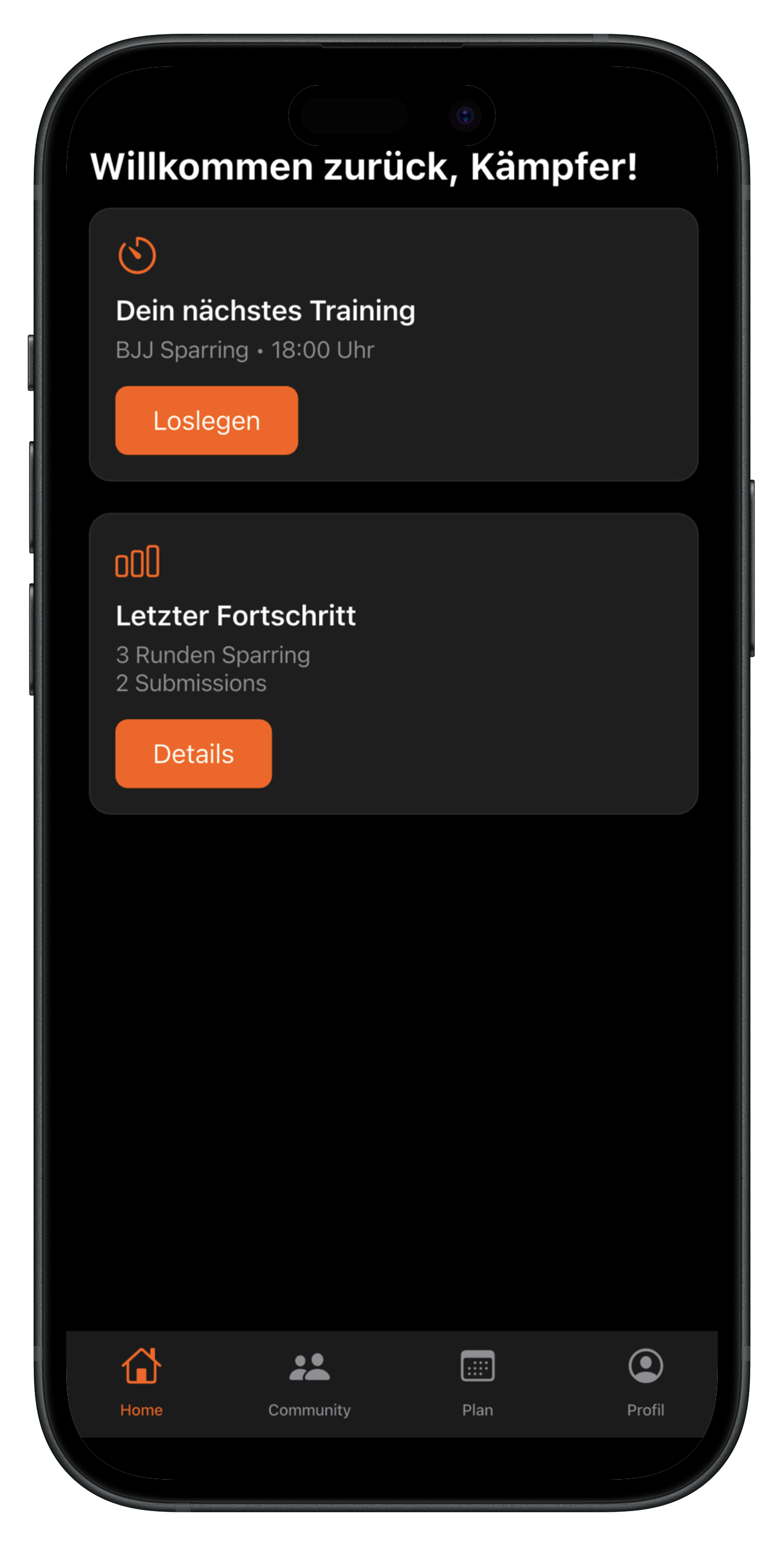 OSS App Main Screen